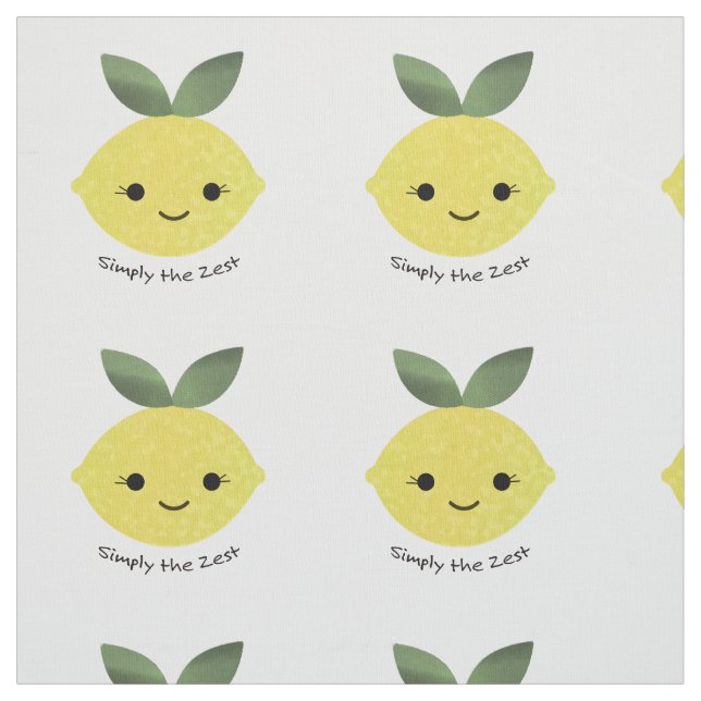 Tissu Simplement le Zest Cute Kawaii Lemon (Échantillon)