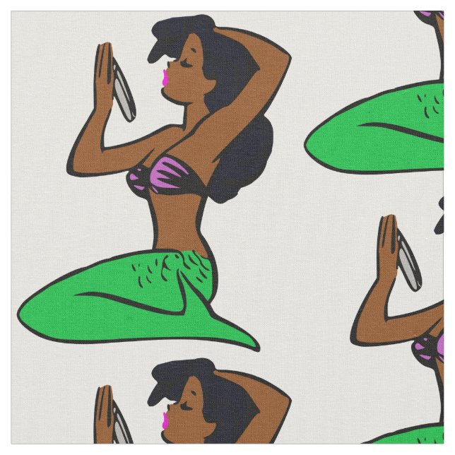 Tissu sirène vintage africaine (Fermer)