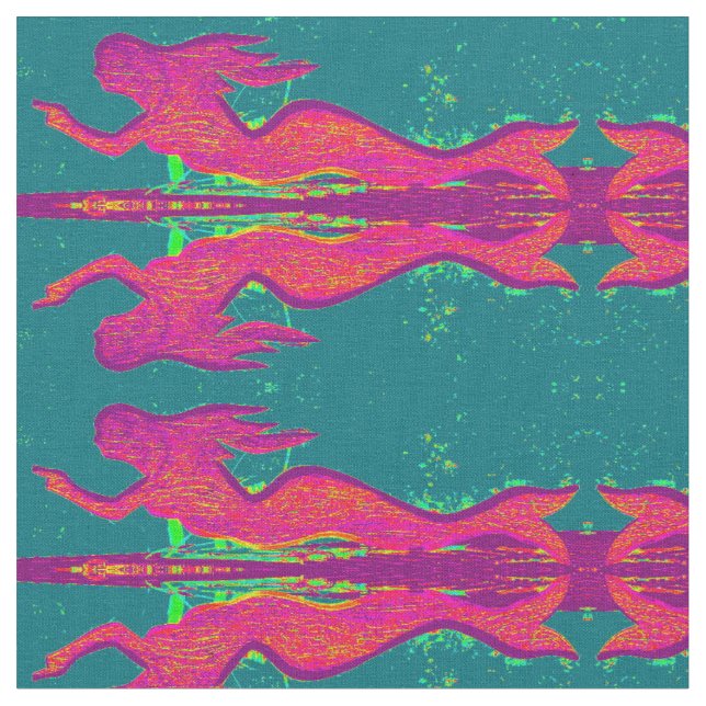 Tissu sirènes rouges (Fermer)