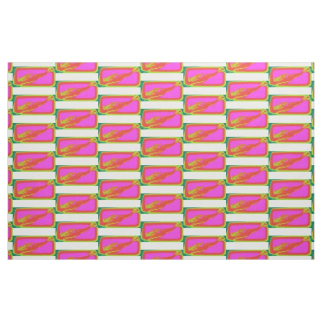Tissu sirènes rouges nageant sur rose (Fat Quarter)