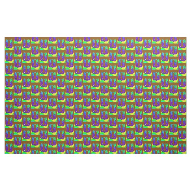 Tissu sirènes violettes avec vert (Yard)
