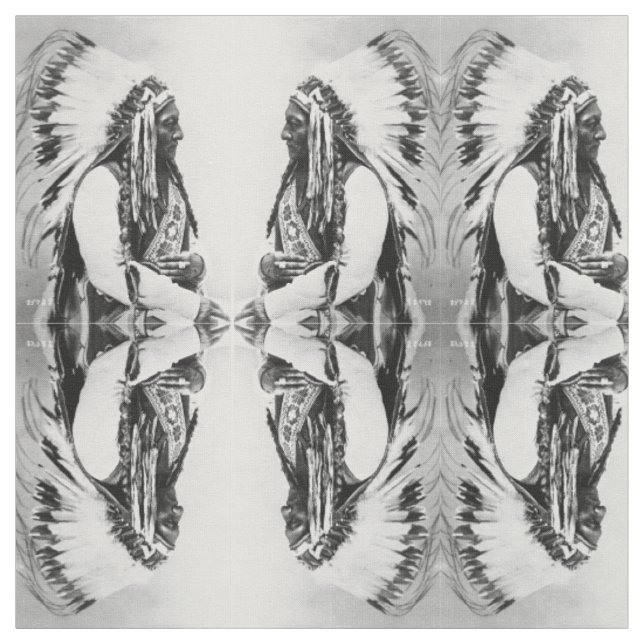 Tissu Sitting Bull, un Sioux de Hunkpapa (Échantillon)