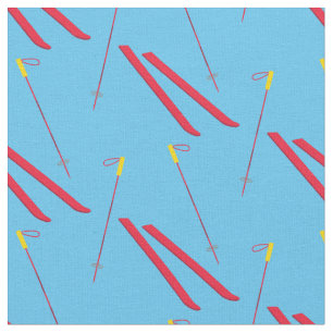 Tissu Ski Ski Ski hiver Rouge