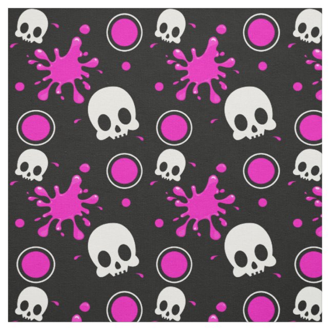 Tissu Skully (roses indien) (Échantillon)
