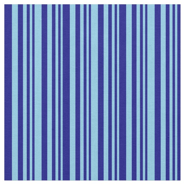 Tissu Sky Blue & Blue Lines/Stripes Motif (Fermer)