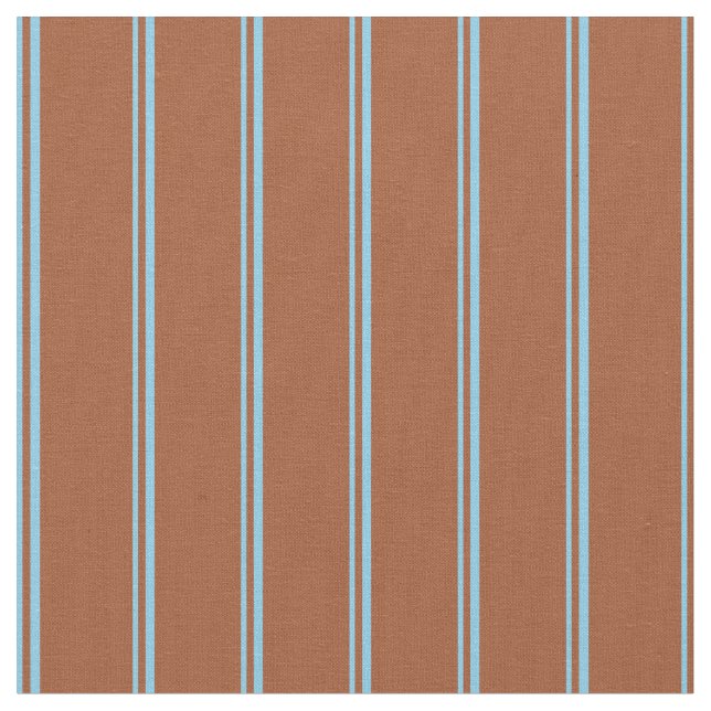 Tissu Sky Blue et Sienna Linked/Striped Motif (Fermer)