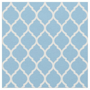 Tissu Sky Blue Marocain Quatrefoil