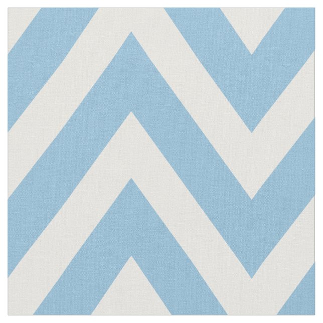 Tissu Sky Blue Modern Chevron Grande échelle (Fermer)