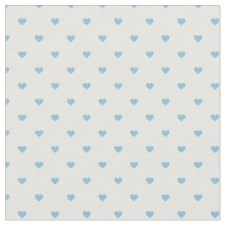 Tissu Sky Blue Polka Dot Hearts