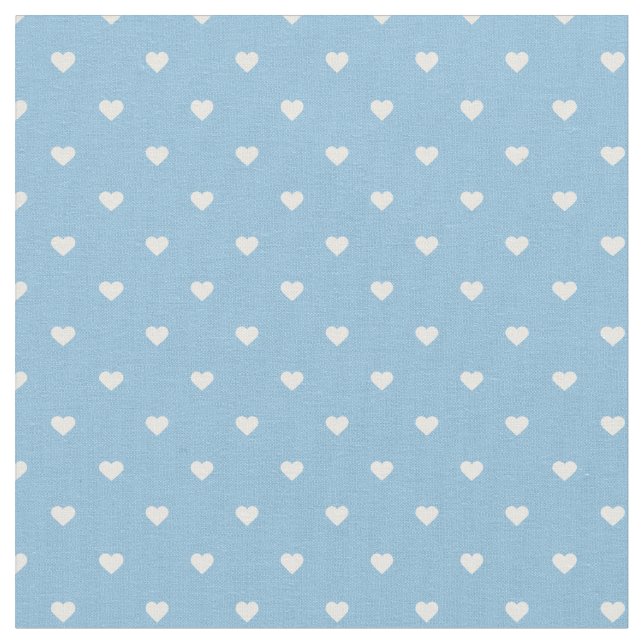 Tissu Sky Blue Polka Dot Hearts (Fermer)