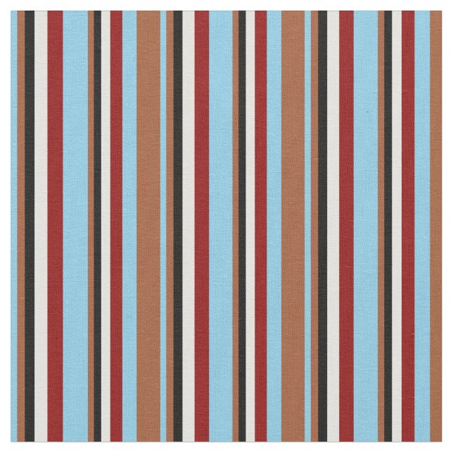 Tissu Sky Blue, Sienna, Black, Light Cyan et Dark Red (Fermer)