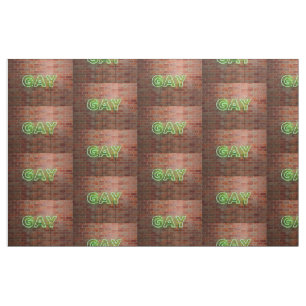 Tissu SlipperyJoe enseigne néon gay illuminée vif brilla