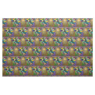 Tissu SlipperyJoe's Mardi Gras Colliers de perles doublo