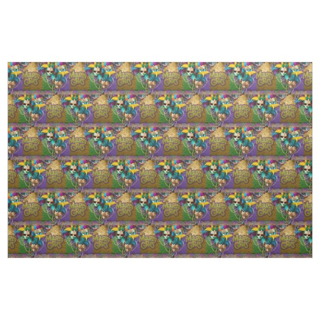 Tissu SlipperyJoe's Mardi Gras Colliers de perles doublo (Yard)