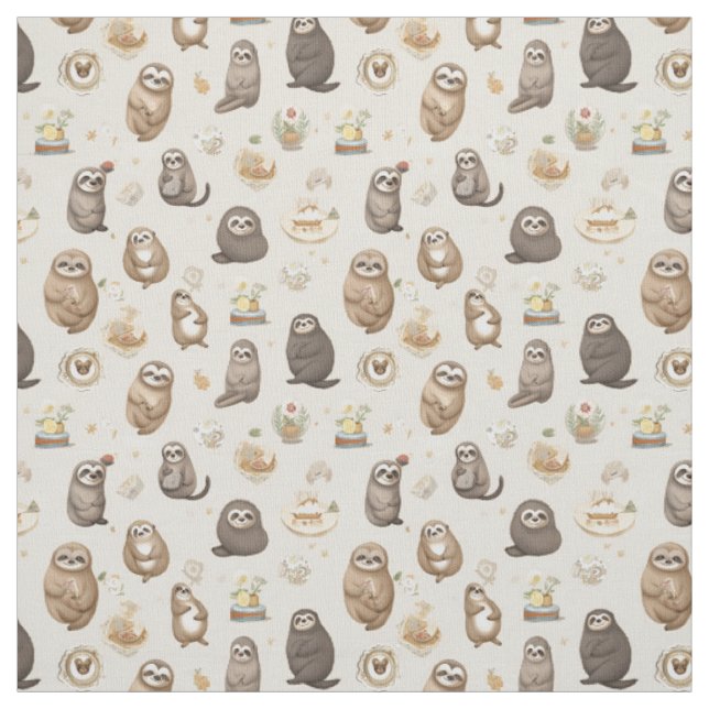 Tissu Sloth Serenity : Whimsy Sloth (Échantillon)