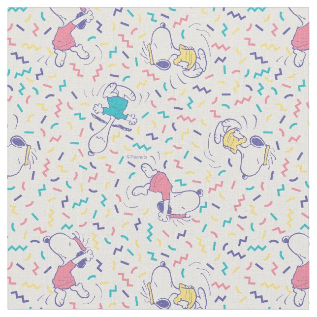 Tissu Snoopy Danse Rétro des Années 90 (Fermer)