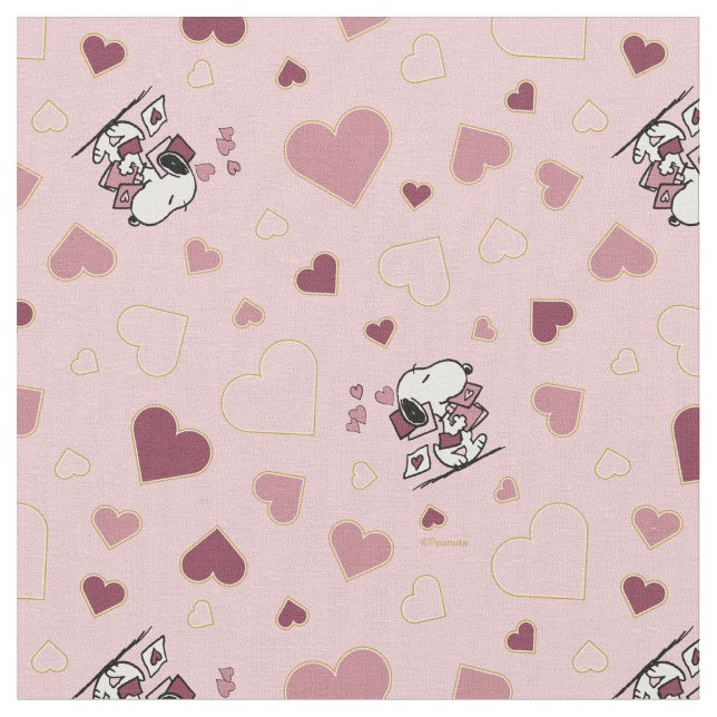 Tissu Snoopy Hearts and Love Letters (Fermer)