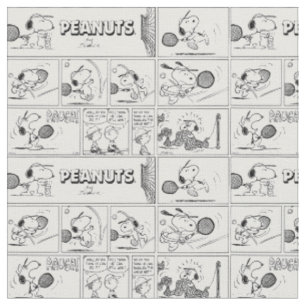 Tissu Snoopy Joue Au Tennis