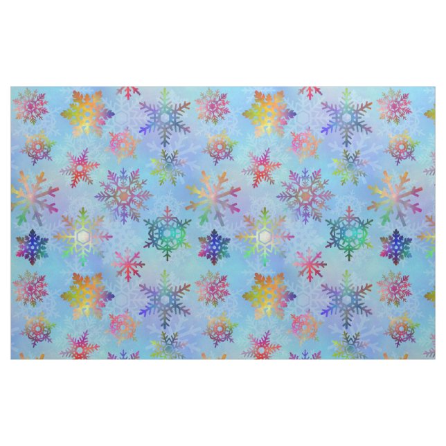 Tissu Snowflakes colorés hiver Noël jolie (Fat Quarter)