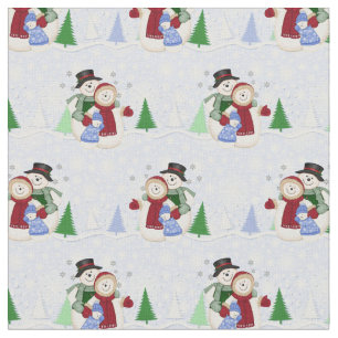 Tissu Snowflakes Snow Family Fabric