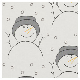 Tissu Snowman souriant