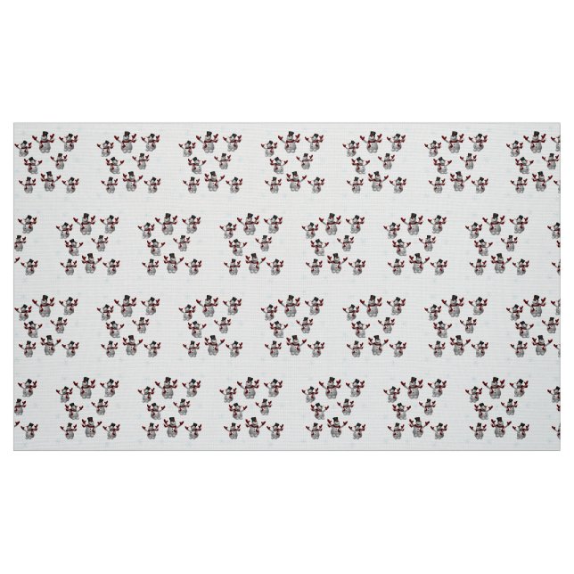 Tissu Snowmen et Snowflakes (Fat Quarter)
