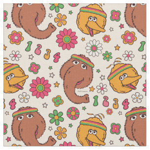 Tissu Snuffleupagus et Big Bird Super Flower Motif