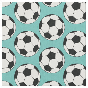 Tissu Soccer Balls Sports Turquoise