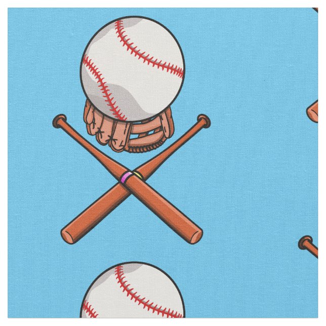 Tissu Softball / Jolly roger de baseball comme illustrat (Fermer)