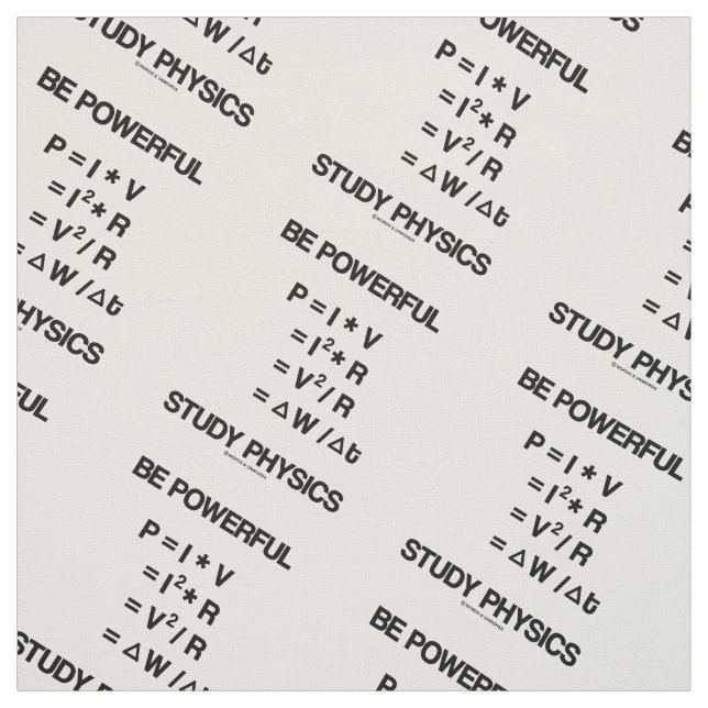 Tissu Sois puissant Étudier Équations en physique Consei (Échantillon)