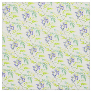 Tissu Solanum aquarelle botanique grimpant de pomm