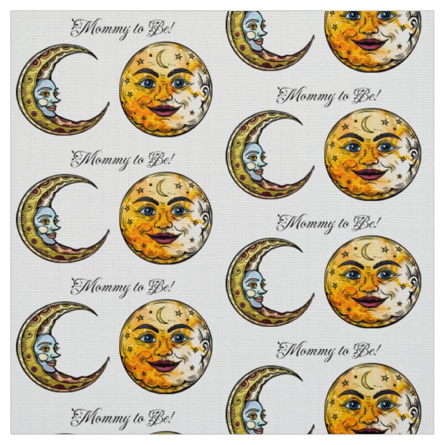 Tissu Soleil céleste et lune maman pour être (Échantillon)