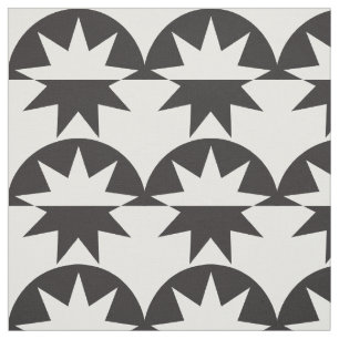 Tissu Soleil d'éclatement de l'étoile noire blanche d