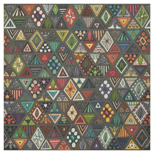 Tissu soleil ours geo sombre (Échantillon)