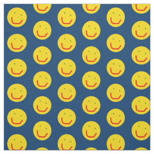 Tissu Soleil souriant, visage joyeux