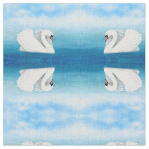 Tissu solitaire élégant de cygne muet