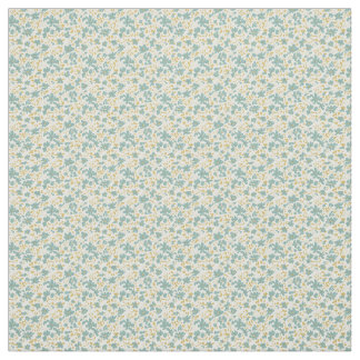 Tissu Sophisticated 1940s Dusty Teal and Mustard Floral 