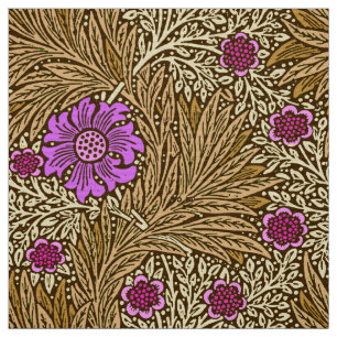 Tissu Souci, brun, beige et violette de William Morris