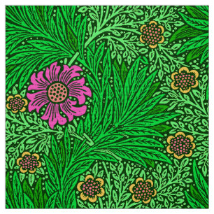 Tissu Souci de William Morris, vert vert et fuchsia