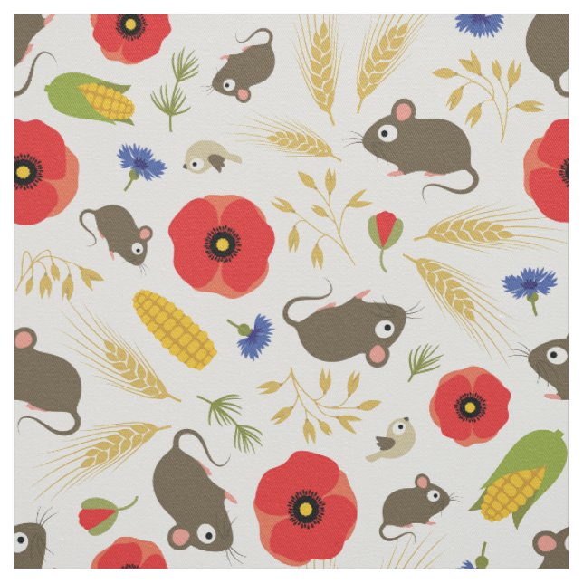 Tissu Souris dans le champ de céréales (Échantillon)