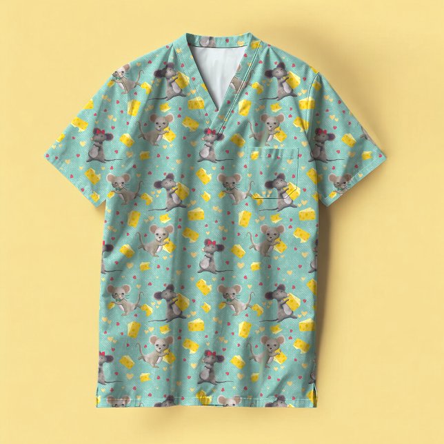 Tissu Souris et fromage (Create fun scrubs)
