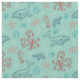 Tissu Sous le Motif Art de Sea Line