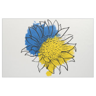 Tissu Soutien aux fleurs ukrainiennes