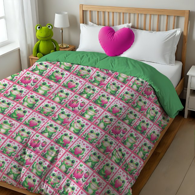 Tissu Soyez mes amis de la Grenouille Valentine (Créateur téléchargé)