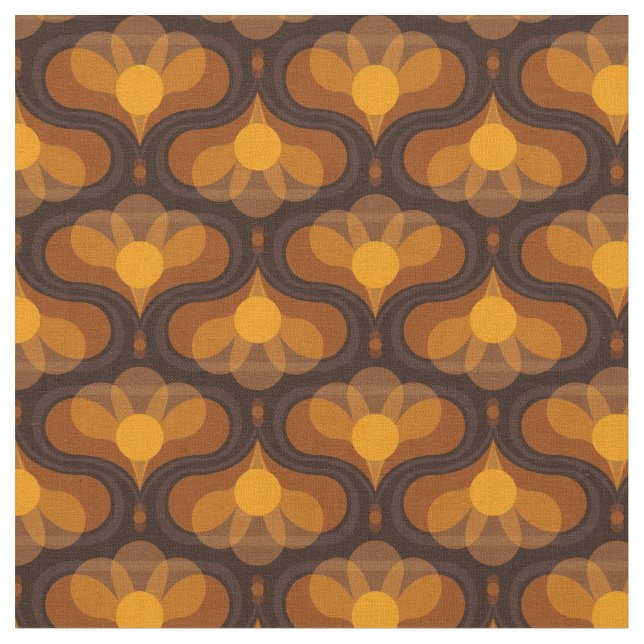 Tissu Space Lily Mustard Print (Fermer)