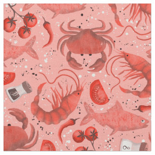 Tissu Spectaculaire des fruits de mer