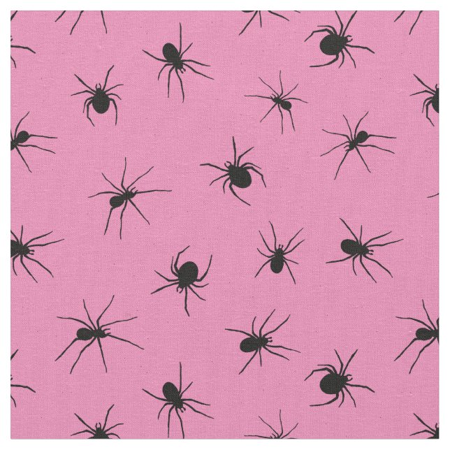 Tissu Spider Motif rose et noir (Fermer)