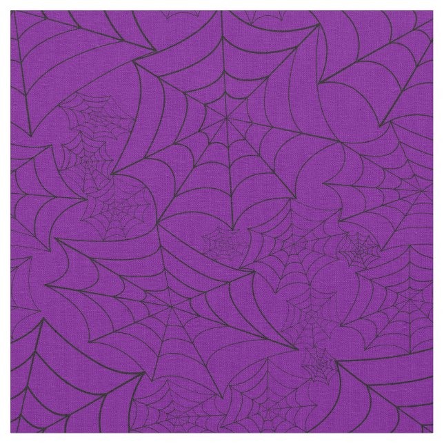 Tissu spiderweb halloween gothic spider web purple (Fermer)