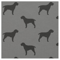 Spinone Italiano Chien Silhouettes Gris et Noir