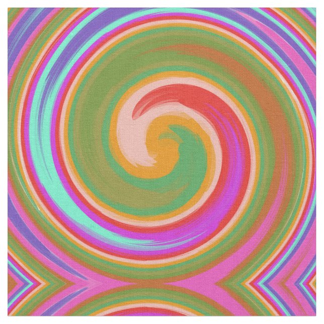Tissu spirale colorée Abstraite (Fermer)